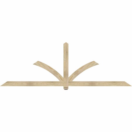 Ekena Millwork Redmond Rough Sawn Timber Gable Bracket, Douglas Fir, 108"W x 36"H x 2"D x 4"F, 8/12 Pitch GBW108X36X0204RED00RDF